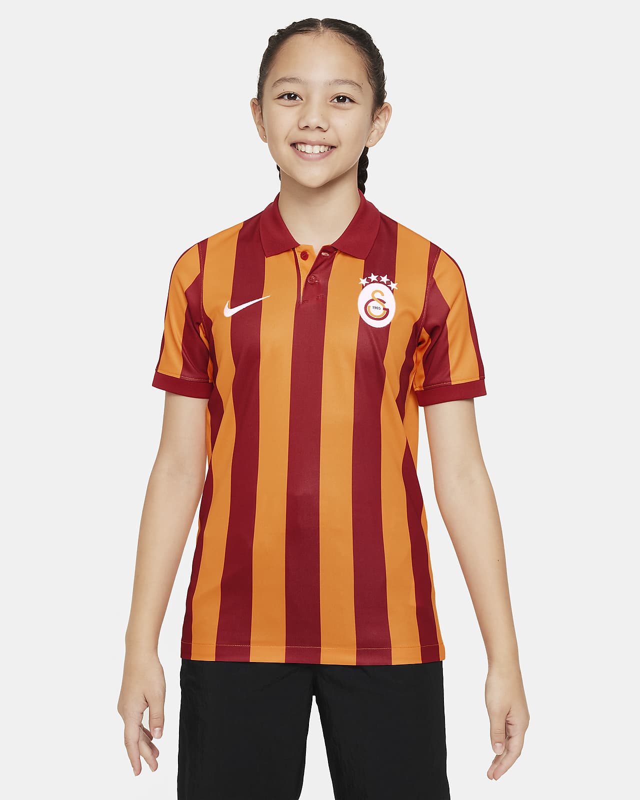 Galatasaray 2023/24 Stadium Third-Nike Dri-FIT-fodboldtrøje med korte ærmer til større børn