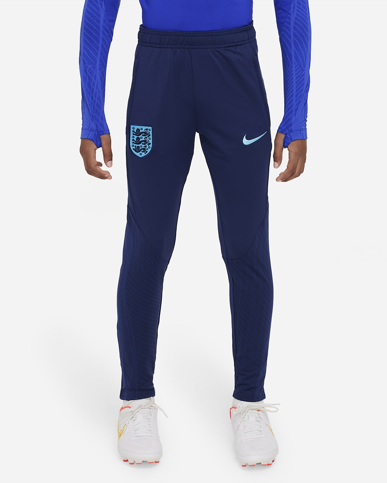 Pantalones de fútbol tejidos Nike Dri-FIT para niños talla grande England Strike