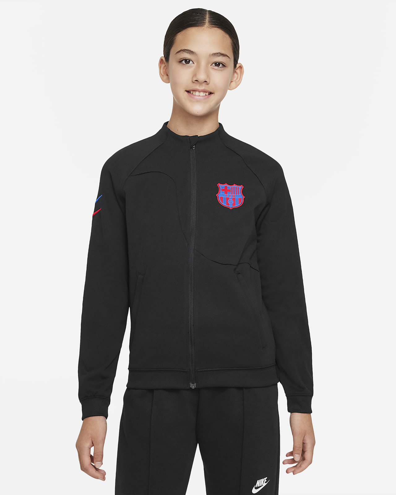F.C. Barcelona Academy Pro Older Kids' Knit Football Jacket