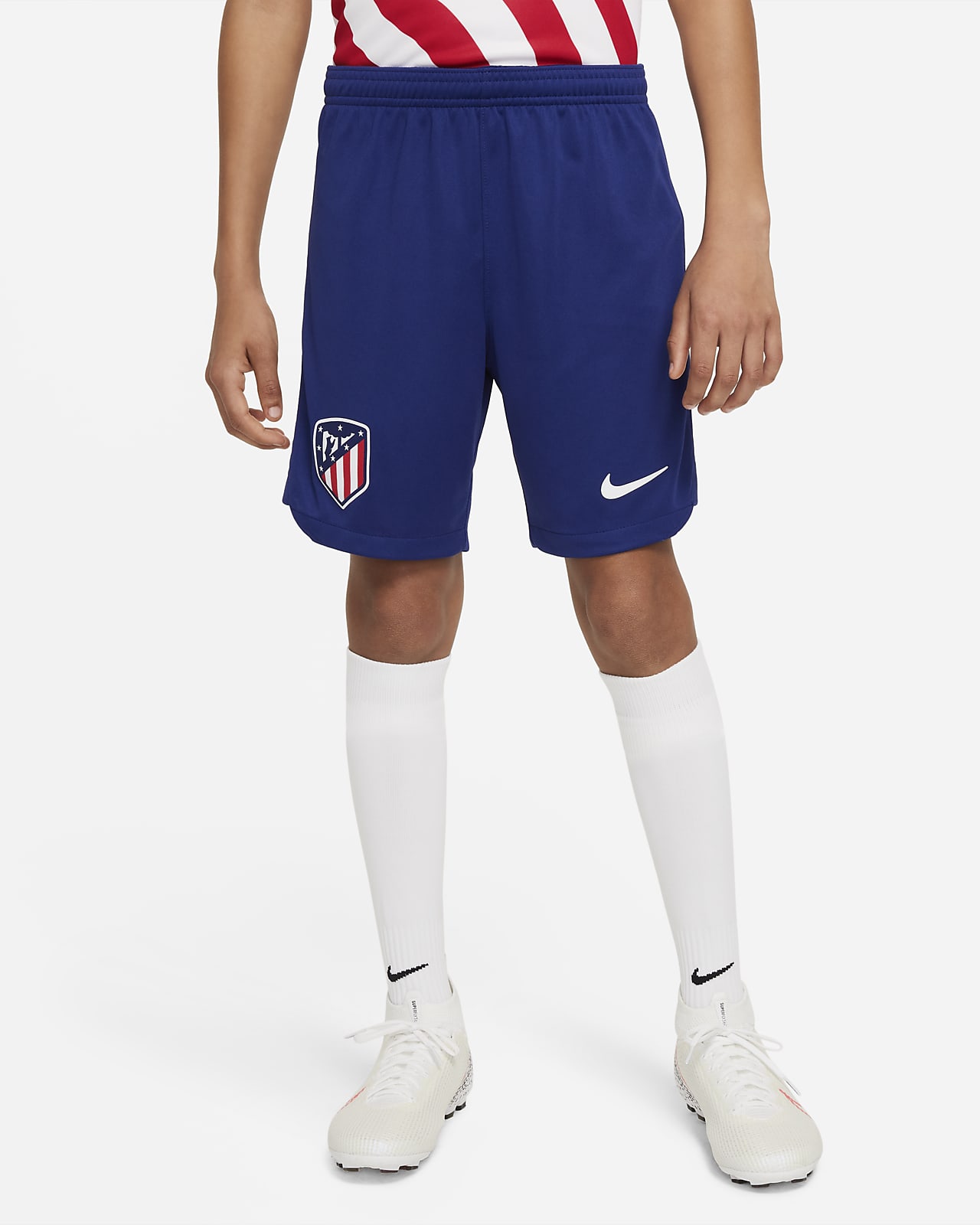 Atlético Madrid 2022/23 Stadium Home Older Kids' Nike Dri-FIT Football Shorts