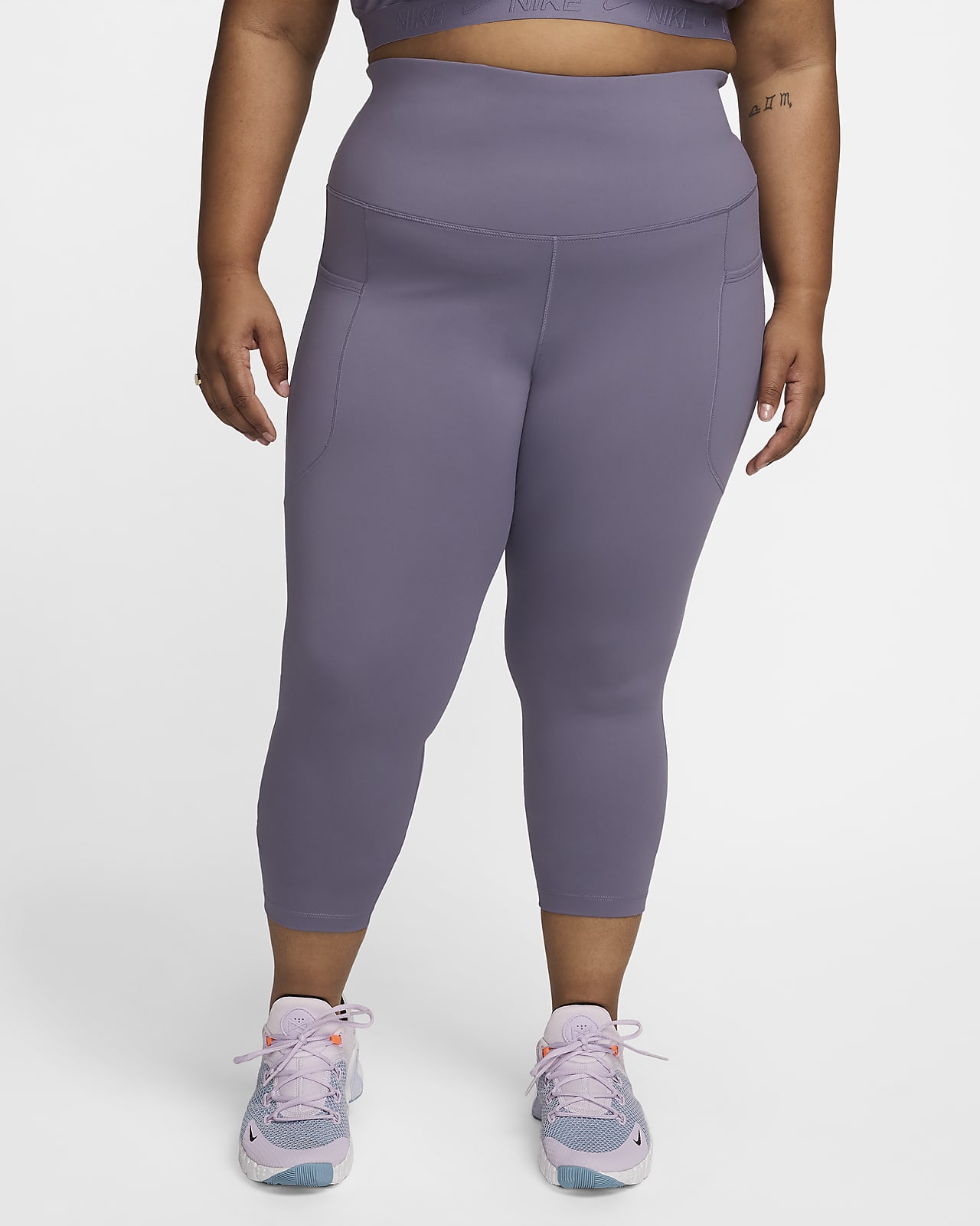 Leggings de tiro alto de 7/8 con bolsillos para mujer (talla grande) Nike One