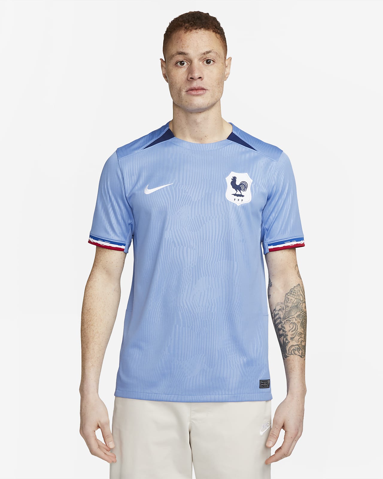 FFF 2023 Stadium Home Men's Nike Dri-FIT Football Shirt. Nike NL