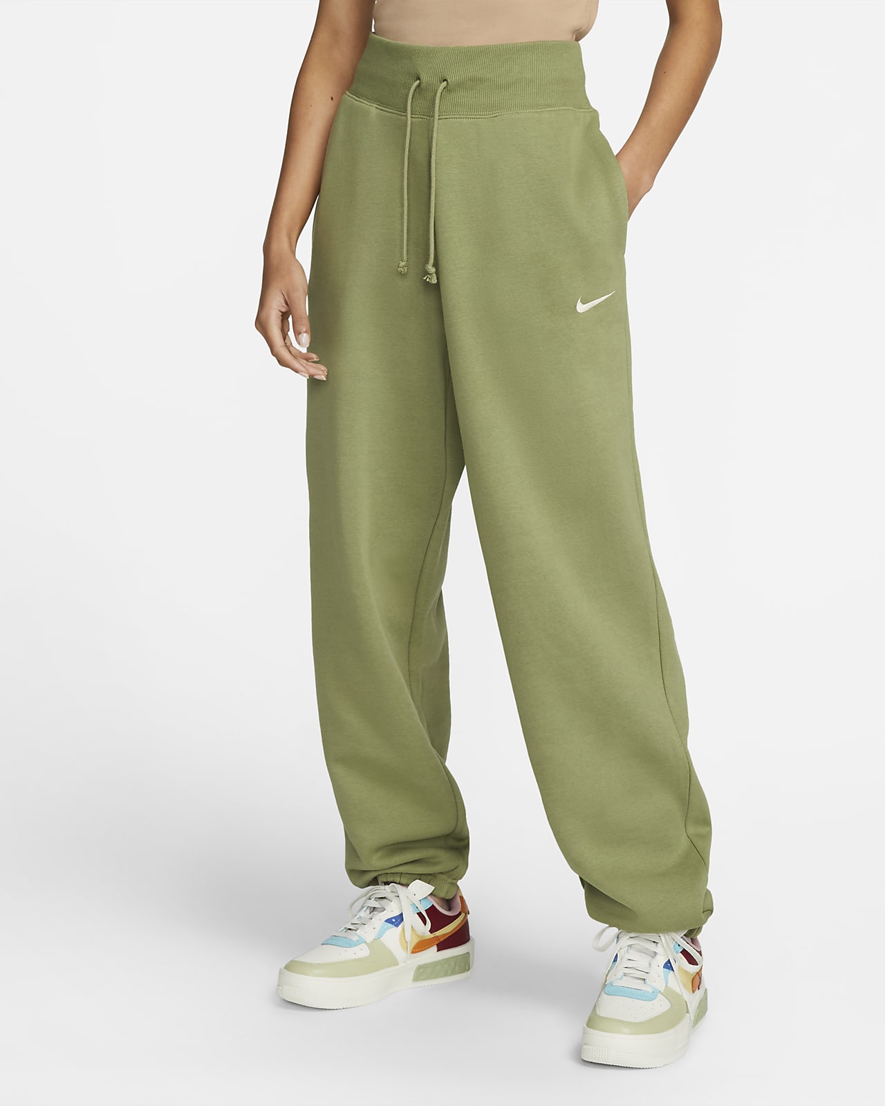 Nike Sportswear Phoenix Fleece Yüksek Belli Bol Kesimli Kadın Eşofman Altı