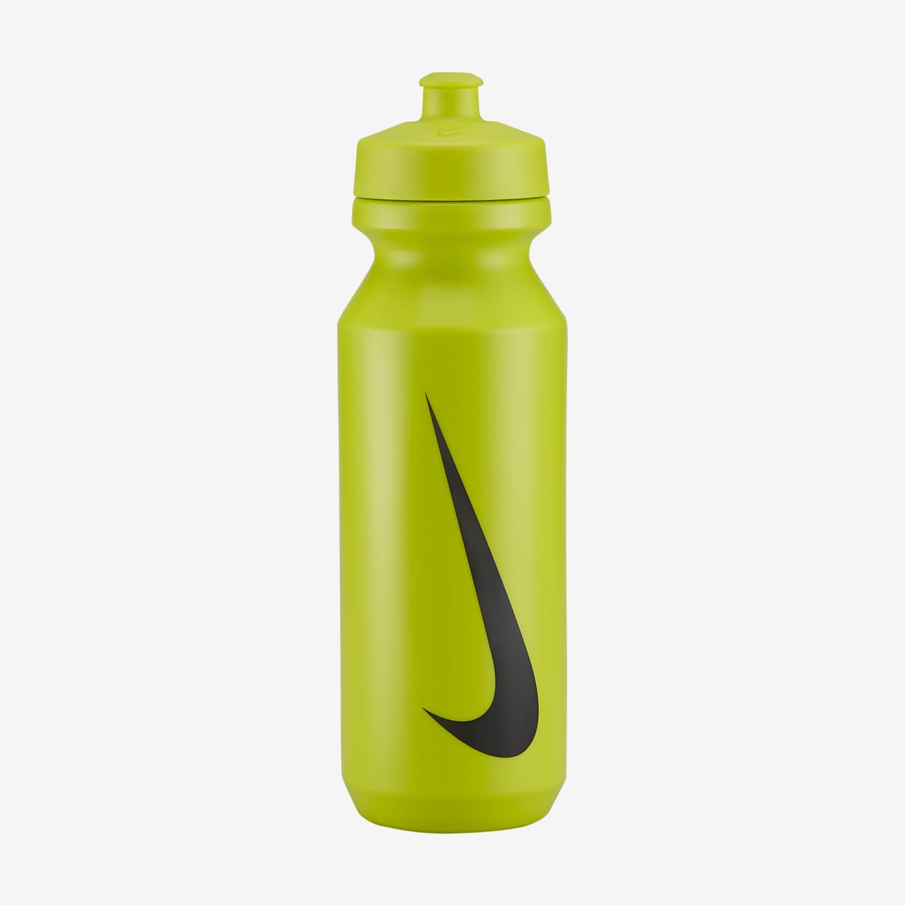New NIKE Big Mouth Water Bottle 22 Oz / .65 Liter Lime Green/Black Swoosh