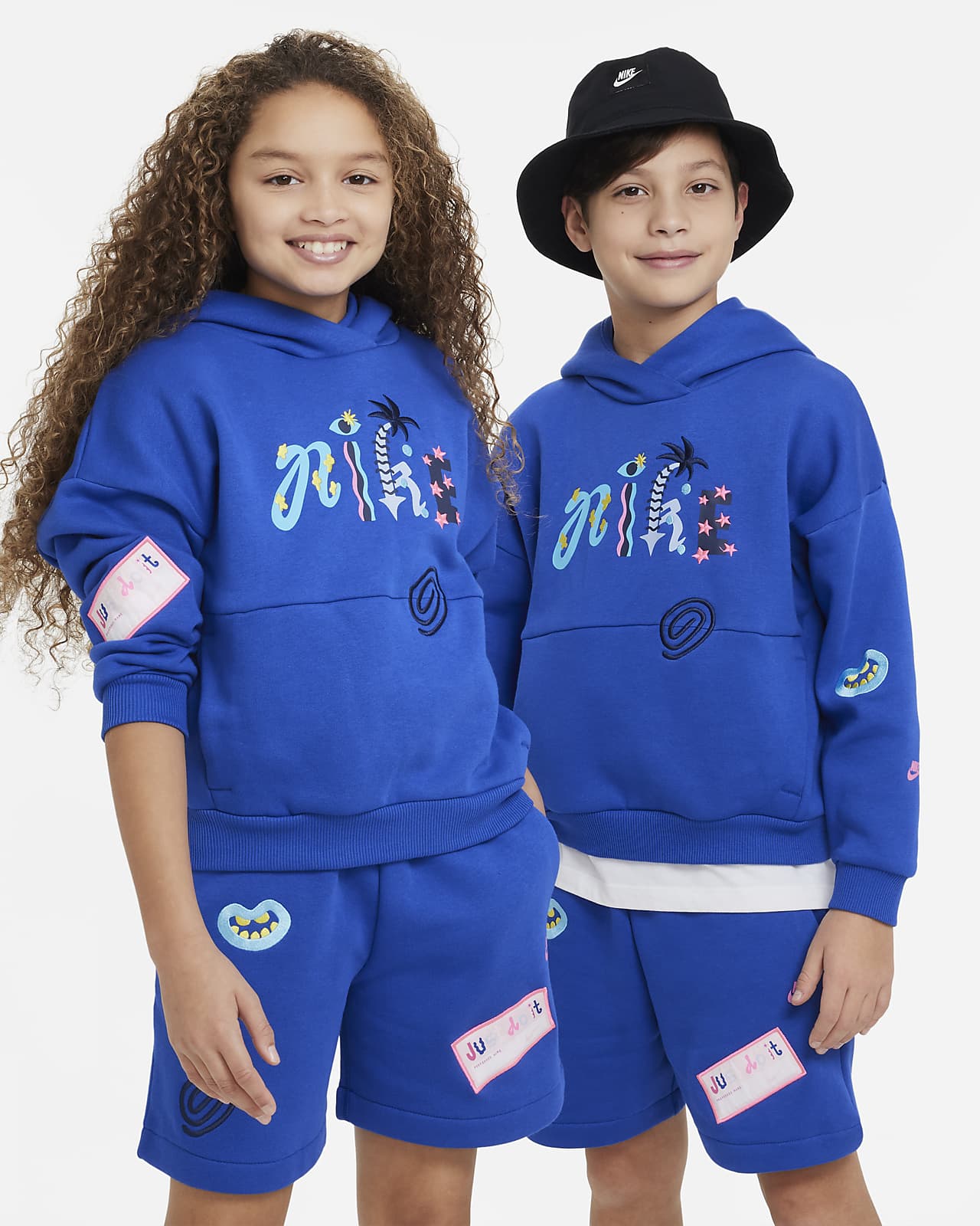 Nike Sportswear A.I.R. Icon Fleece Big Kids' Oversized Pullover Hoodie