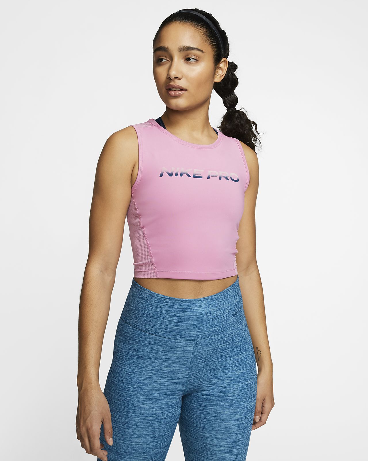 nike pro cropped tank