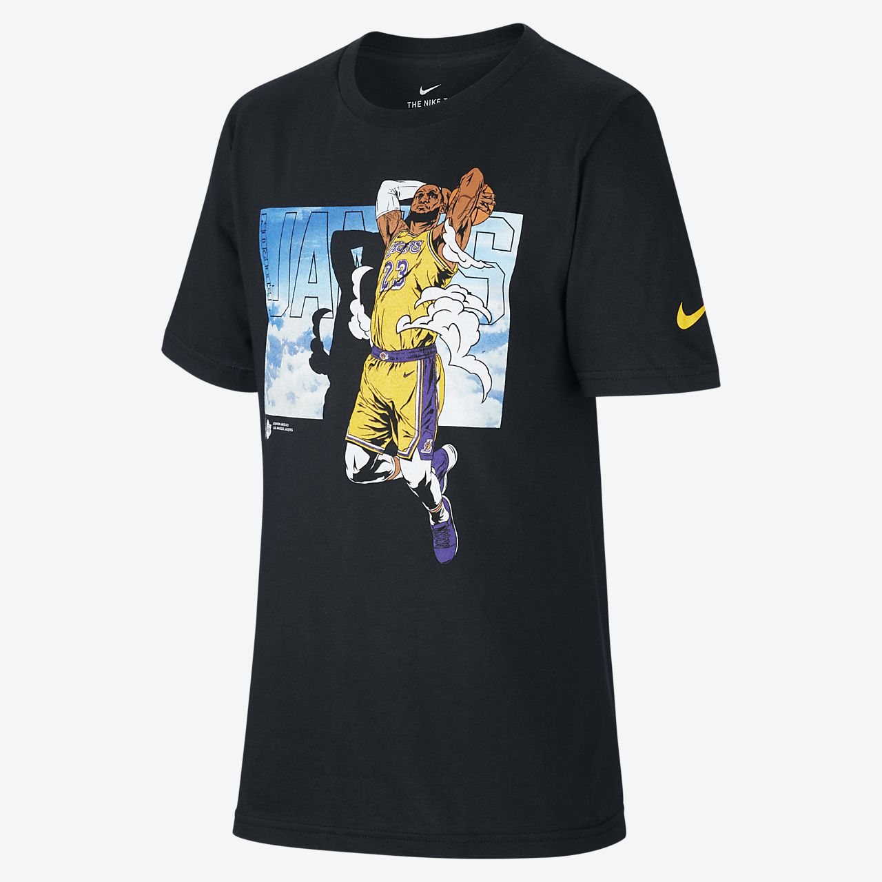 t shirt lakers noir