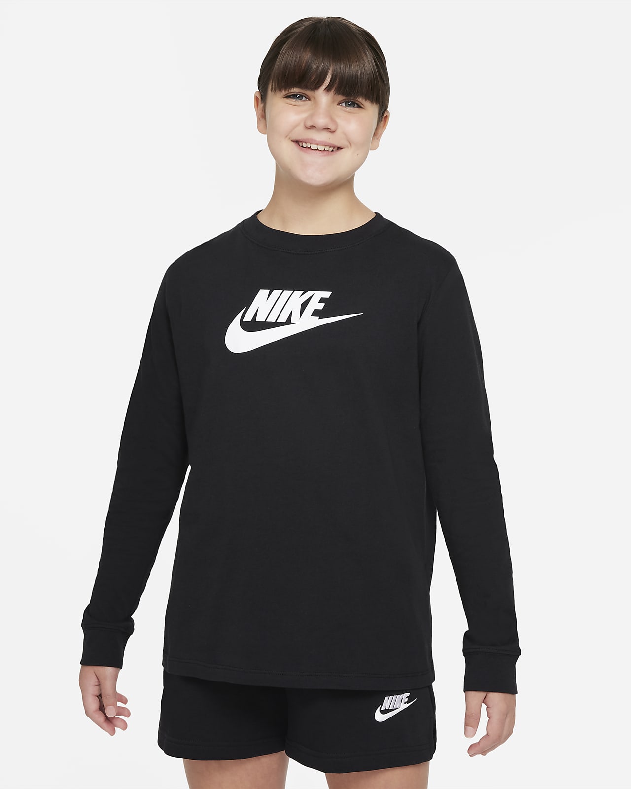 Nike Sportswear Older Kids' (Girls') Long-Sleeve T-Shirt (Extended Size)
