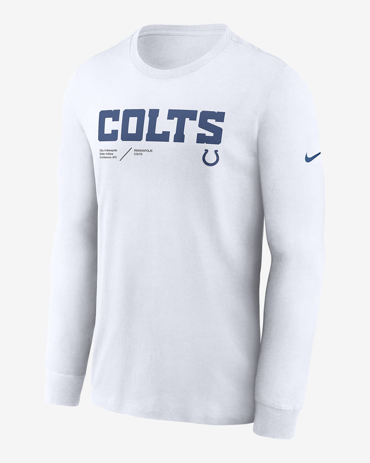 Nike Dri-FIT Infograph Lockup (NFL Indianapolis Colts) Men's Long-Sleeve T-Shirt