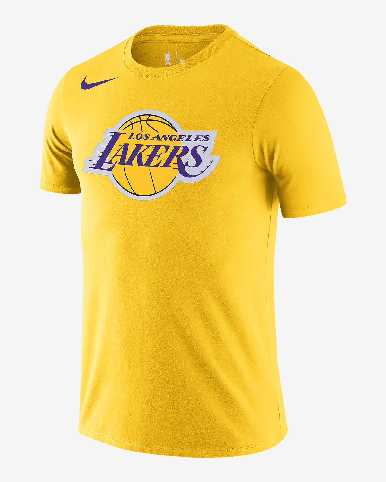 Ανδρικό T-Shirt Nike Dri-FIT NBA με λογότυπο Λος Άντζελες Λέικερς