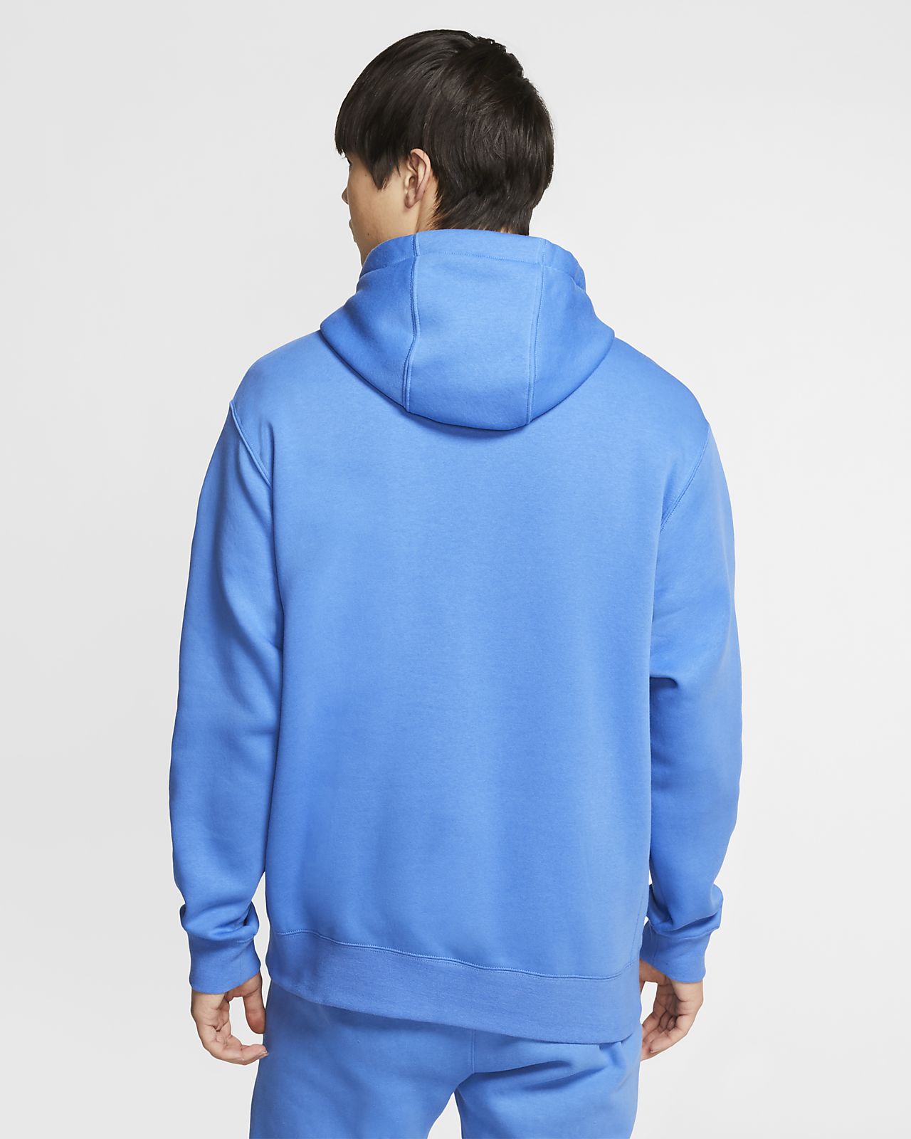 nike club pullover hoodie pink and blue