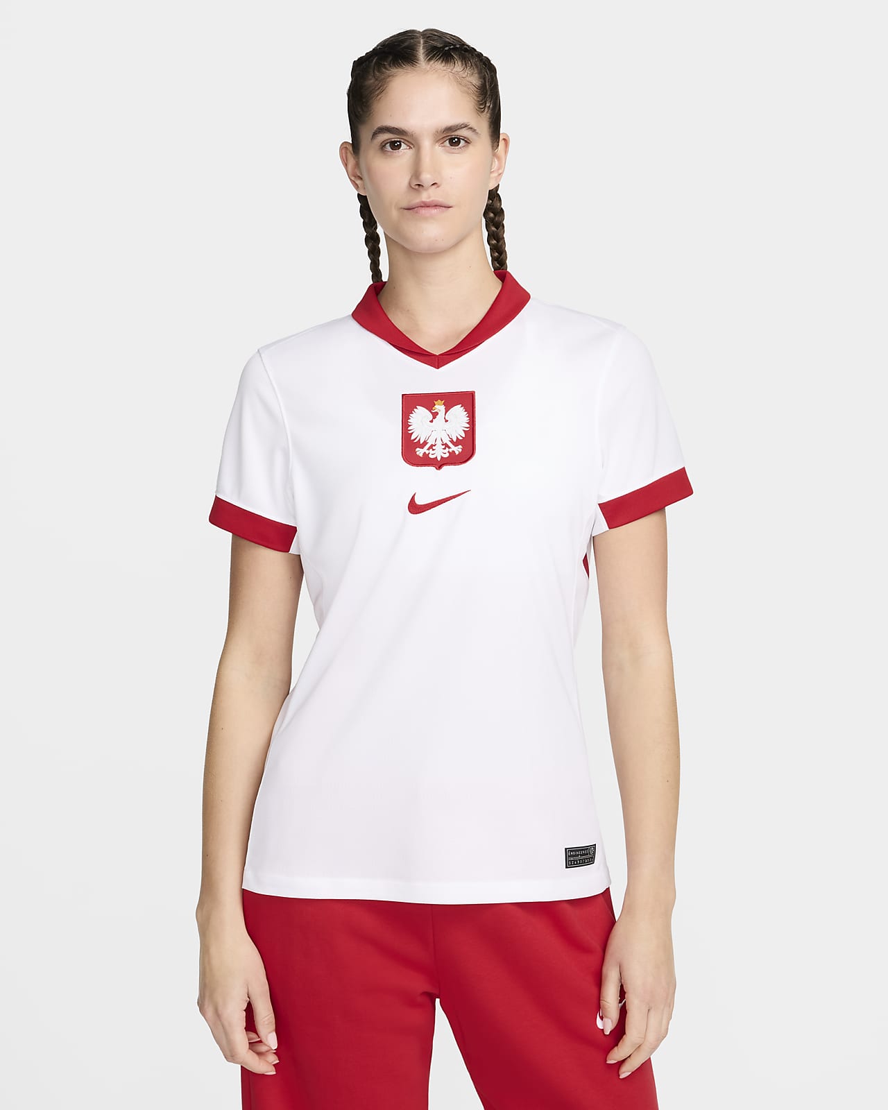 Fotbollströja Polen 2024/25 Stadium (hemmaställ) Nike Dri-FIT Replica för kvinnor