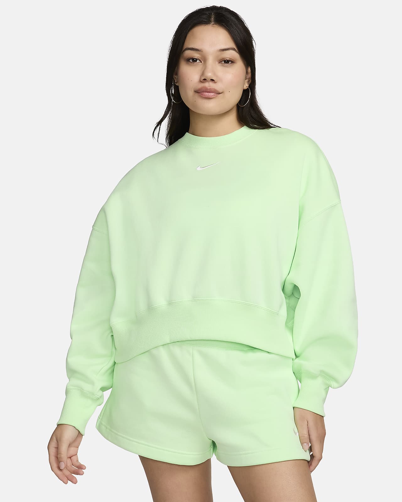 Sweatshirt med rund hals Nike Sportswear Phoenix Fleece i extra oversize-modell för kvinnor