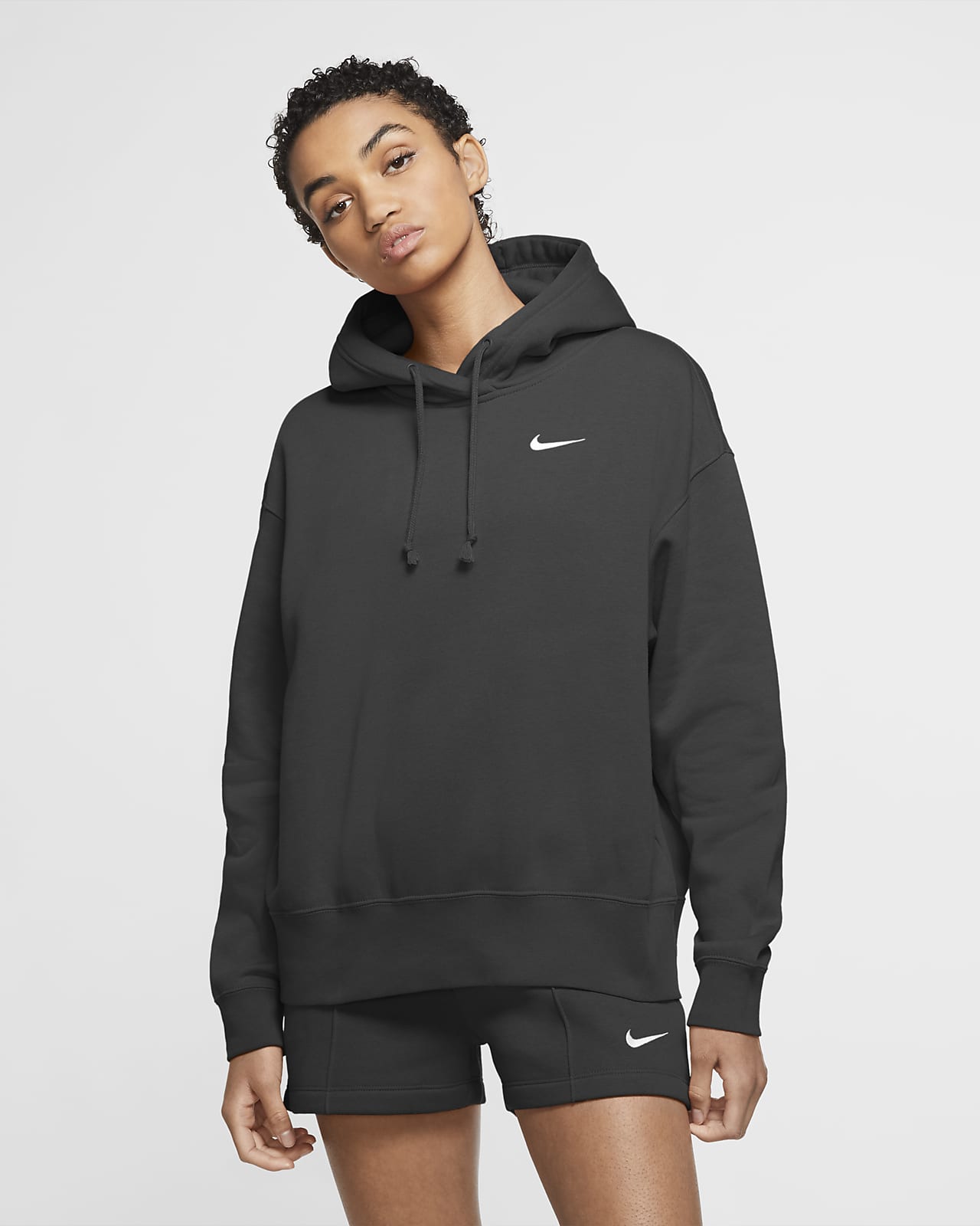 Γυναικεία φλις μπλούζα με κουκούλα Nike Sportswear