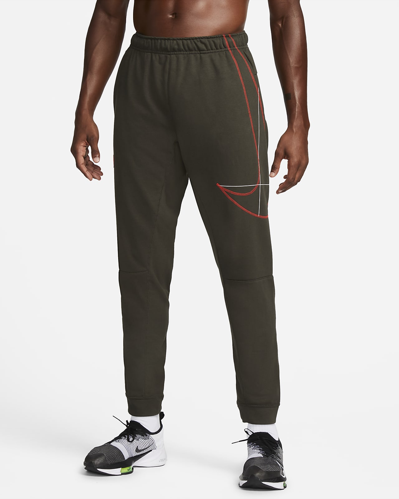 Pants de running entallados de tejido Fleece para hombre Nike Dri-FIT