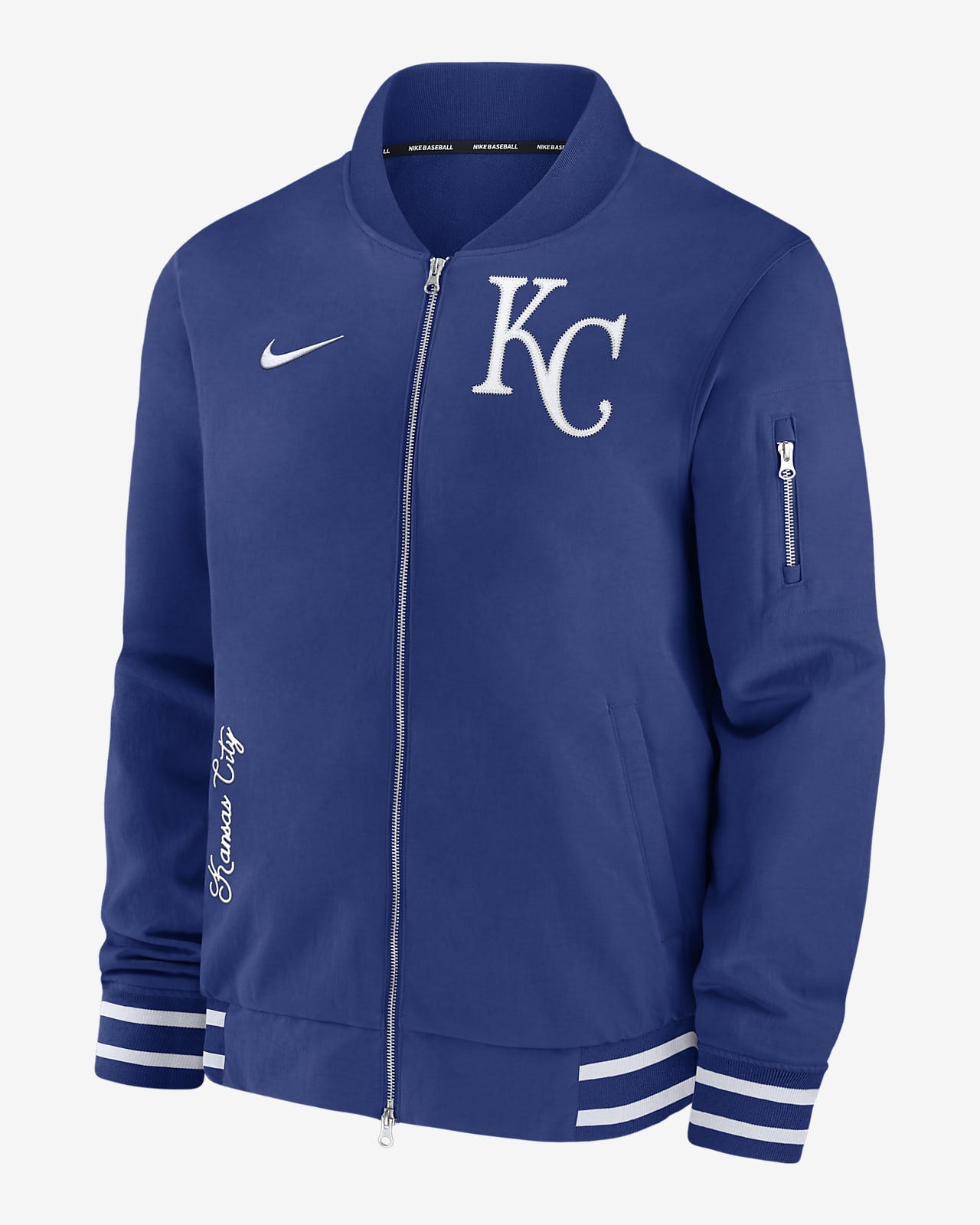 Kansas City Royals Authentic Collection Men's Nike MLB Full-Zip Bomber Jacket