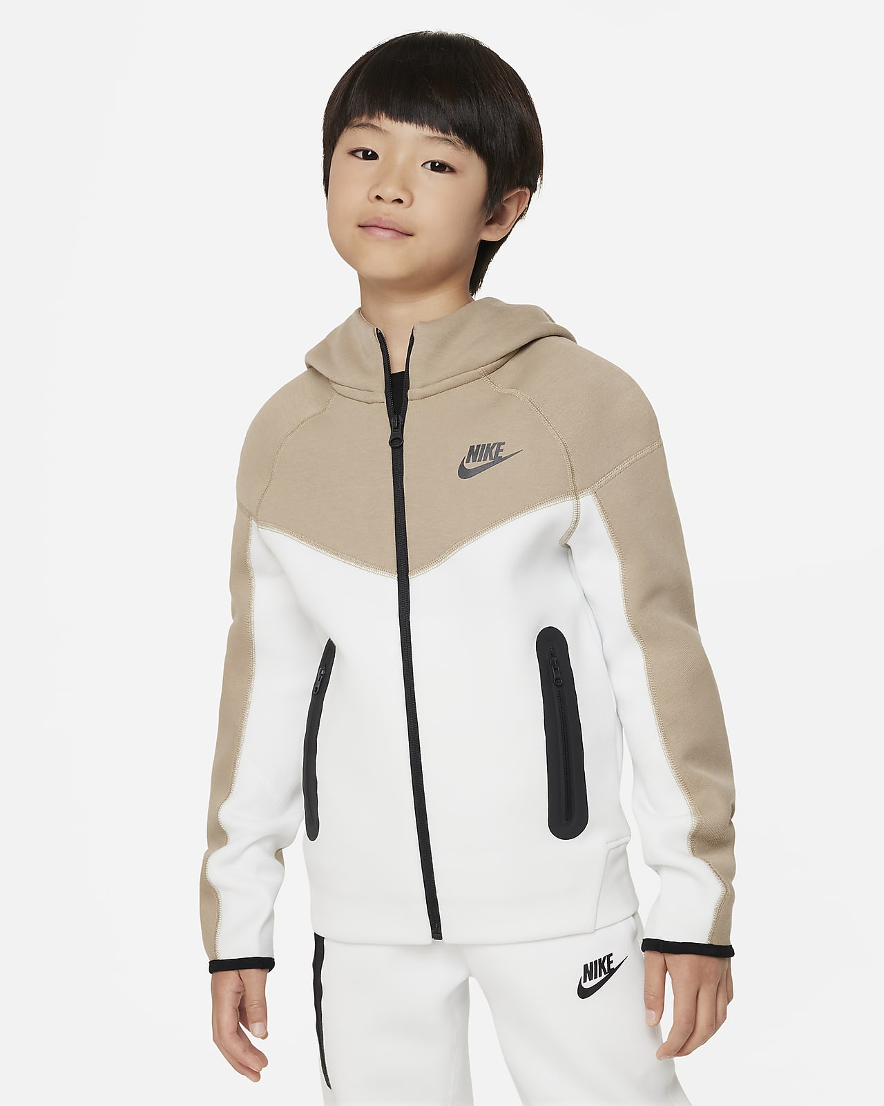 Huvtröja med hel dragkedja Nike Sportswear Tech Fleece för killar