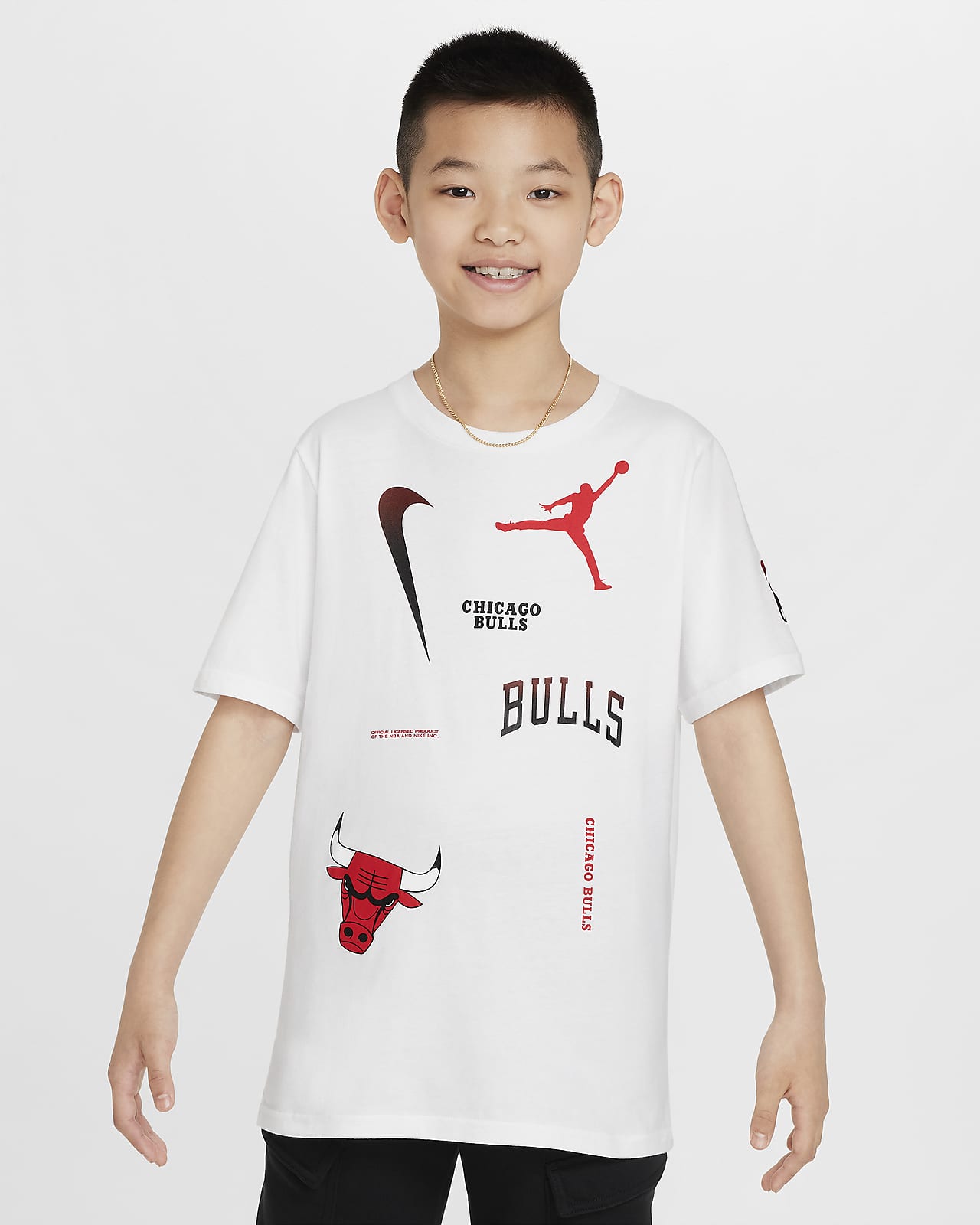 Chicago Bulls Courtside Statement Edition Jordan NBA Max90 póló nagyobb gyerekeknek