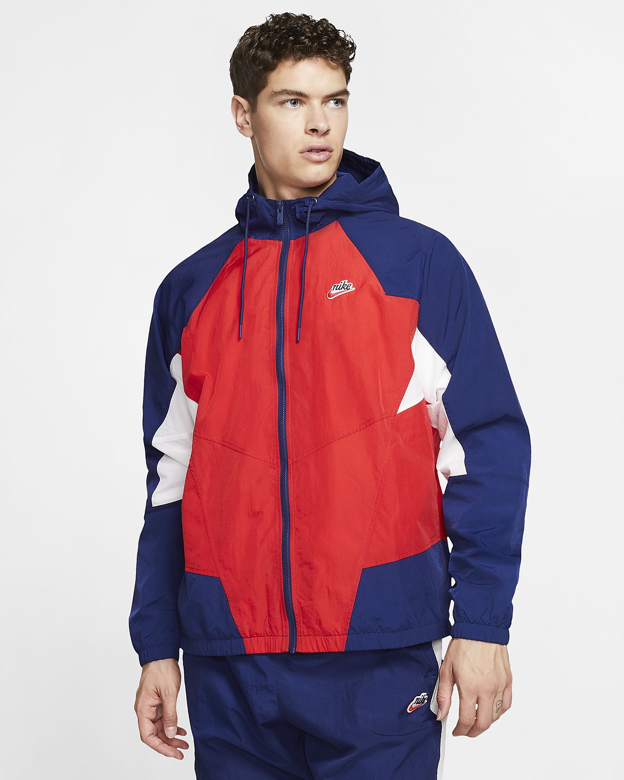 men's nike sportswear colorblock windrunner hooded jacket
