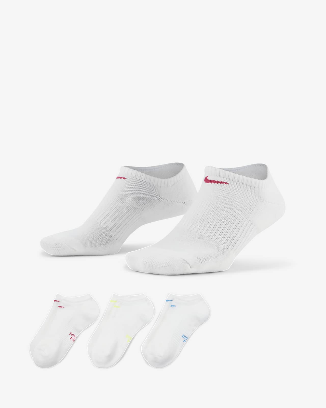 Calcetines de entrenamiento invisibles para mujer Nike Everyday Cushioned (3 pares)