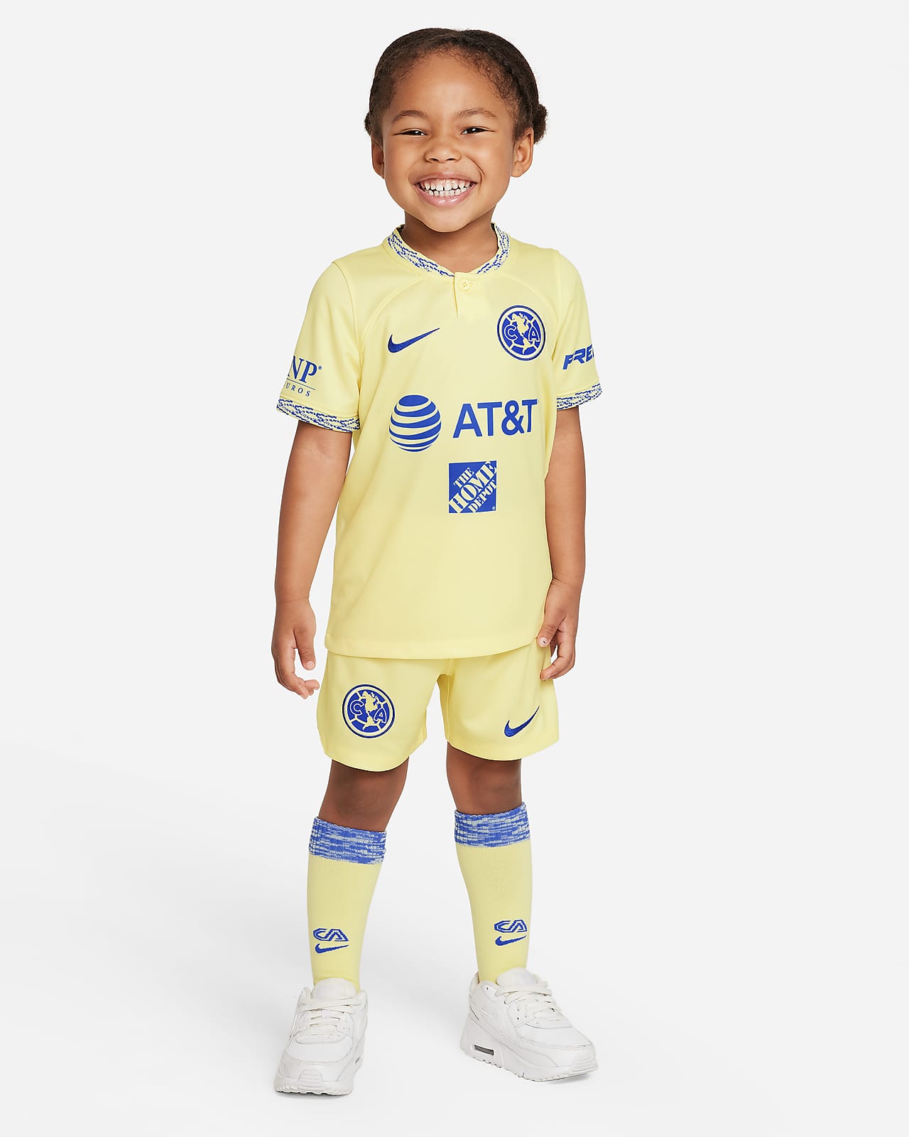 Kit Nike Football para niños talla pequeña del Club América local 2022/23