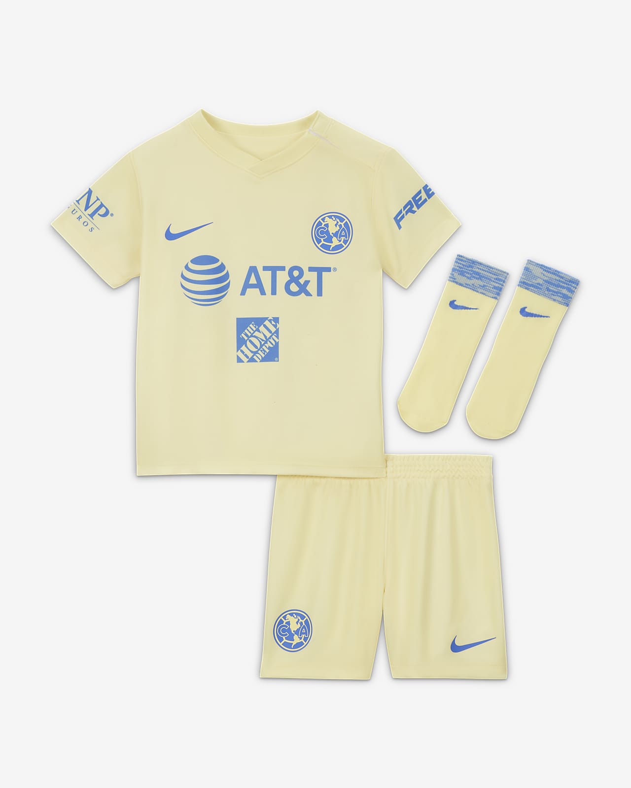 Kit de fútbol Nike Dri-FIT para bebé e infantil Club América local 2022/23