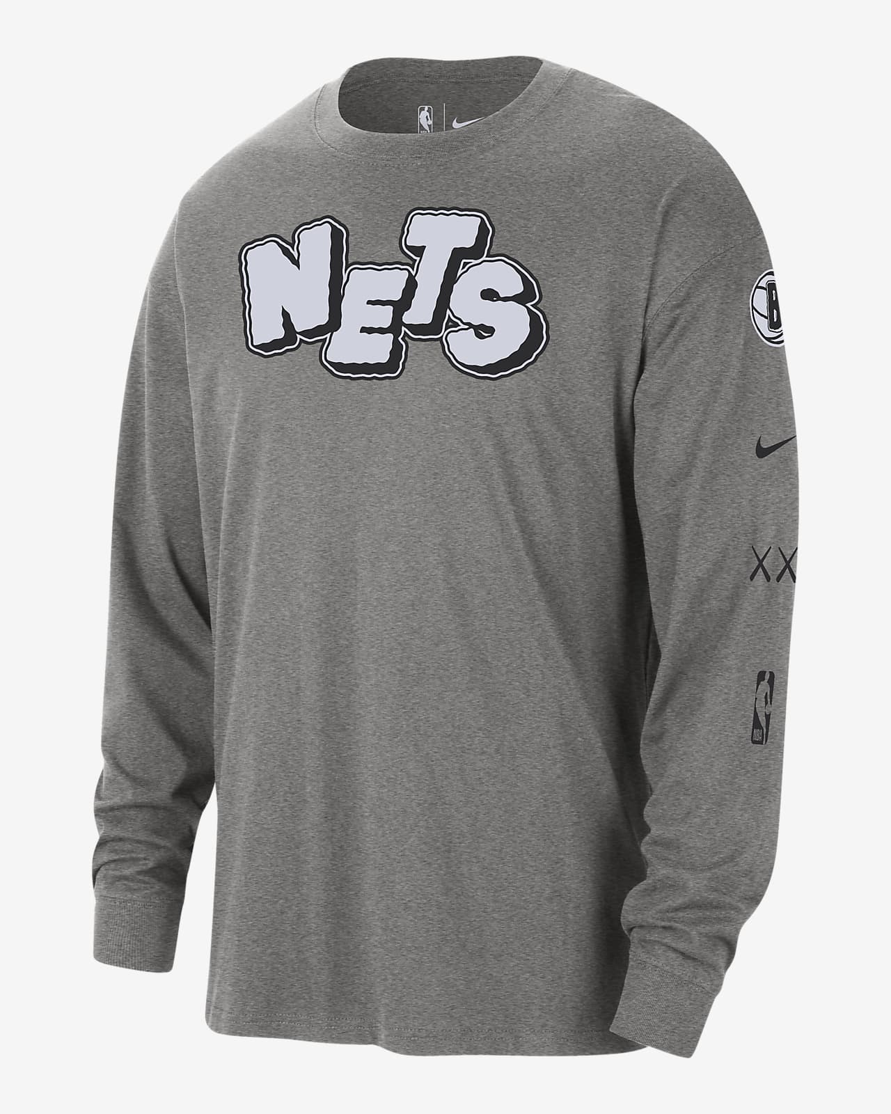 Brooklyn Nets 2023/24 City Edition Men's Nike NBA Max90 Long-Sleeve T-Shirt