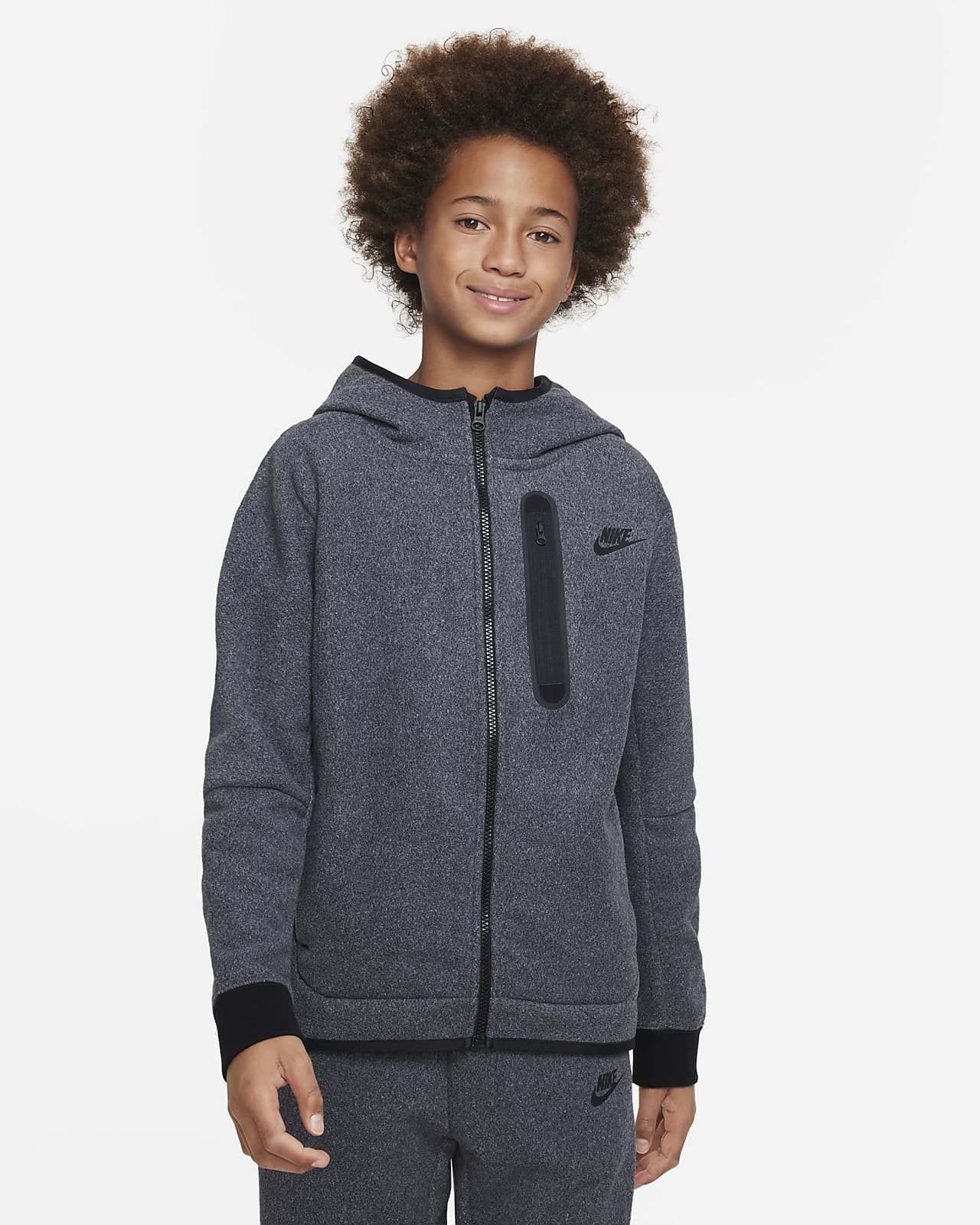 Nike Sportswear Tech Fleece Big Kids' (Boys') Winterized Full-Zip Hoodie