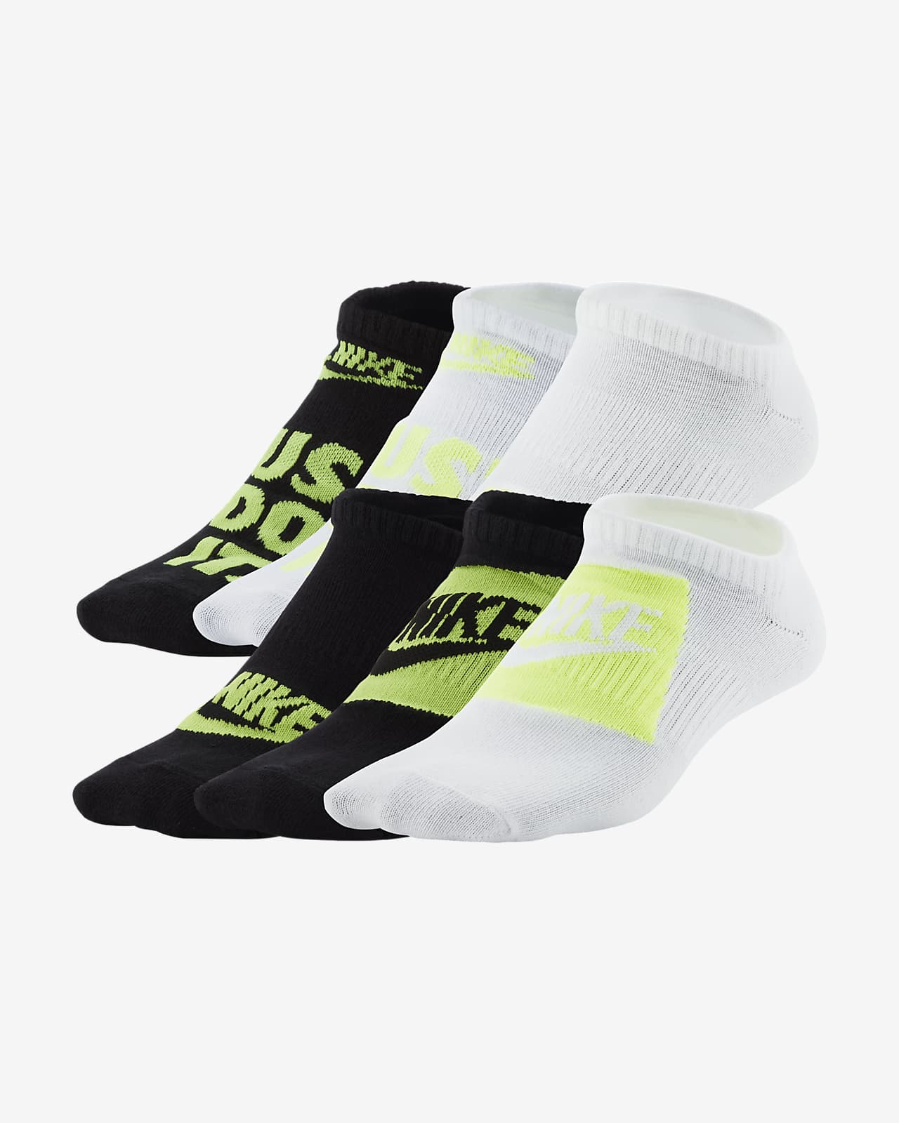 Nike Everyday Kids' Lightweight No-Show Socks (6 Pairs)