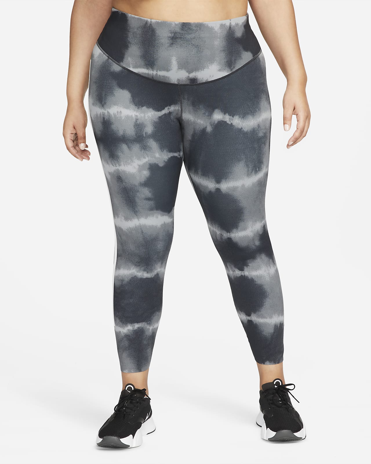 Nike Dri-FIT One Luxe Women's Mid-Rise Printed Training Leggings (Plus Size)