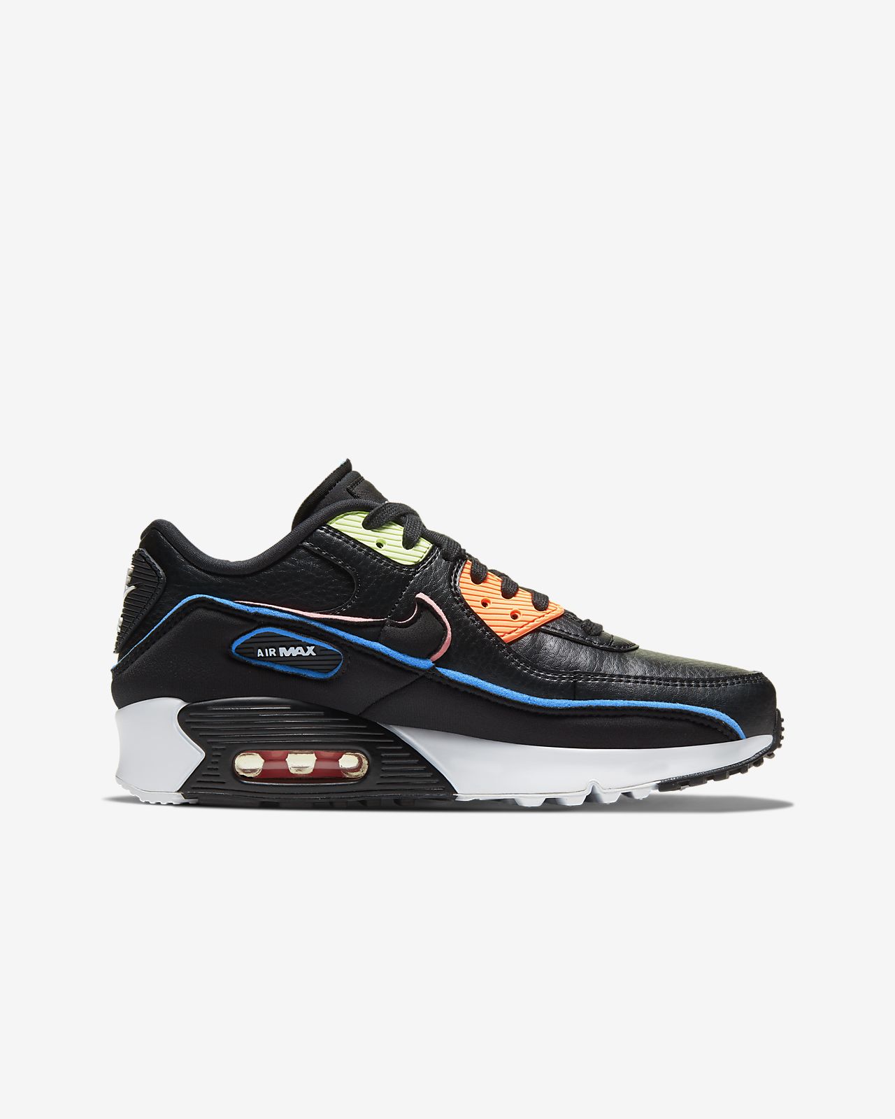 nike air max 90 black and blue