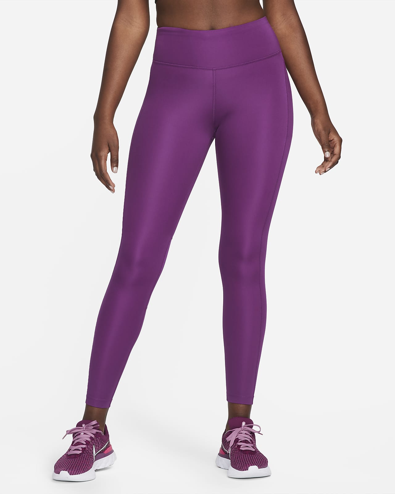 Nike Epic Fast-løbeleggings med mellemhøj talje og lomme til kvinder
