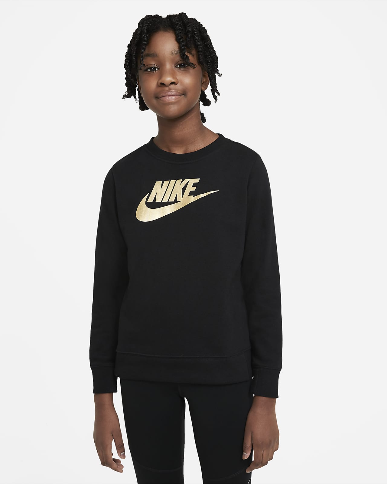 Nike Sportswear Rundhalsshirt aus French-Terry-Material für ältere Kinder (Mädchen)