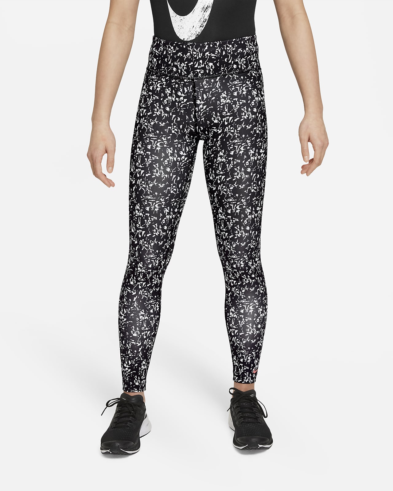 Nike Dri-FIT One Luxe Icon Clash Older Kids' (Girls') Printed Training Leggings