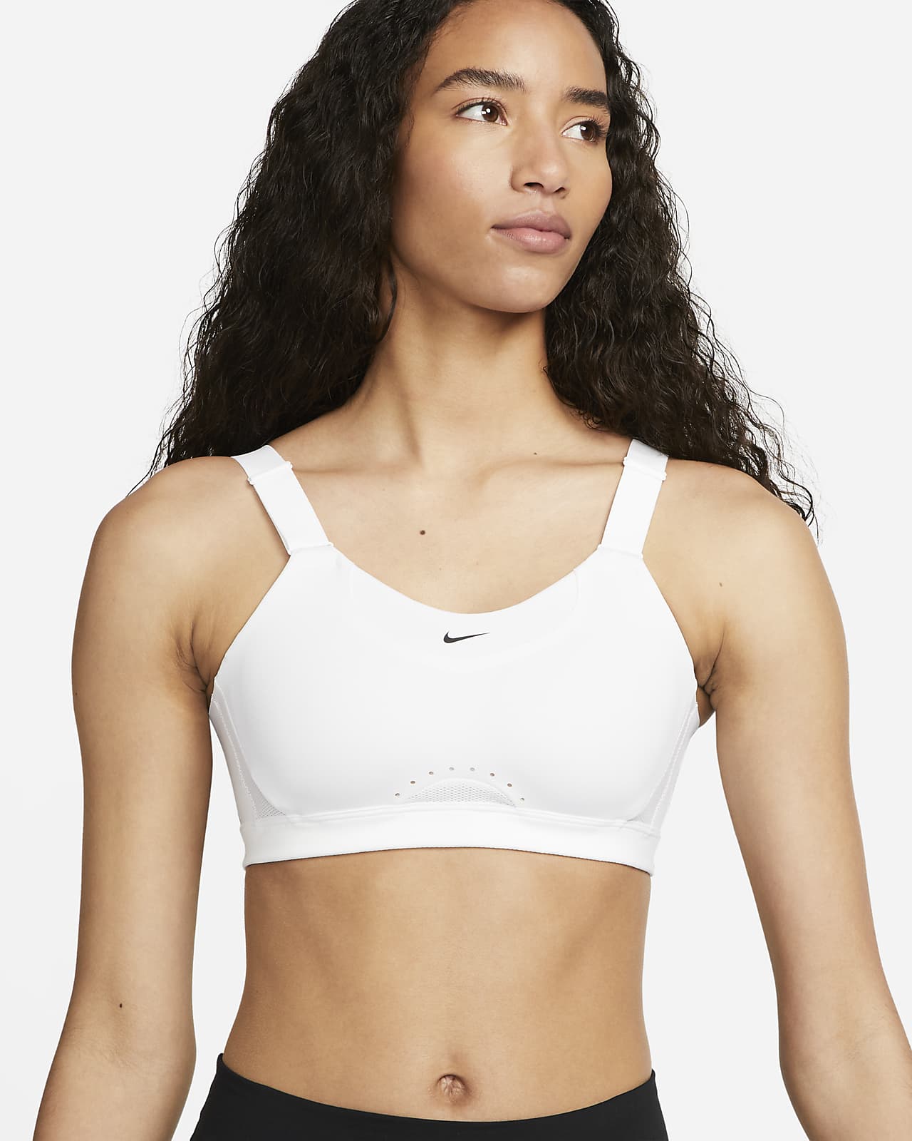 Nike Alpha erős tartást adó, párnázott, állítható női sportmelltartó