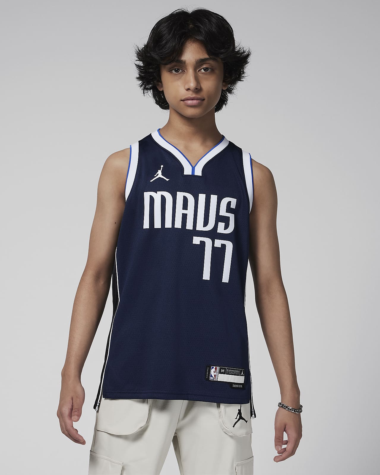 Dallas Mavericks Statement Edition- Nike Dri-FIT Swingman-trøje til større børn