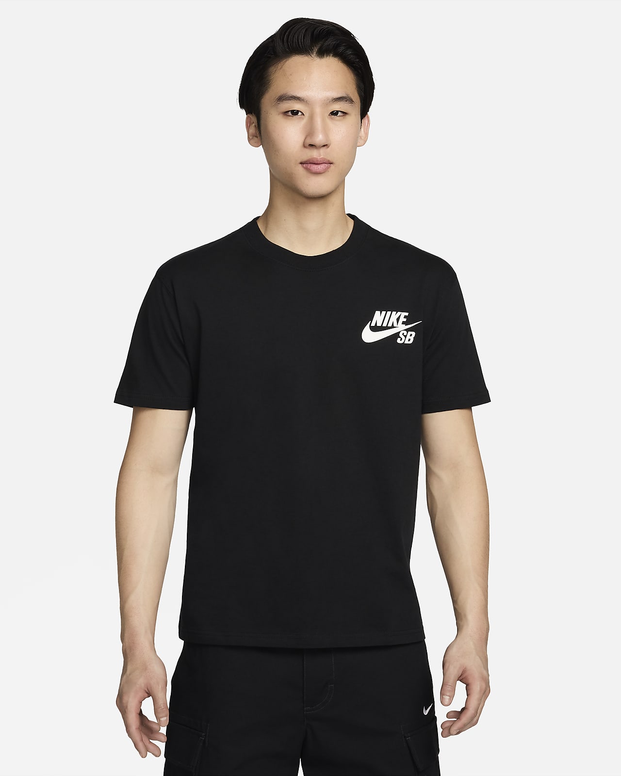 เสื้อยืดสเก็ตบอร์ดมีโลโก้ Nike SB