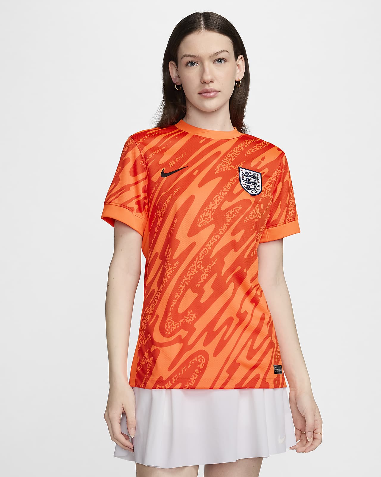 Replika dámského brankářského fotbalového dresu Nike Dri-FIT Anglie Stadium 2024/25 (ženský tým) s krátkým rukávem