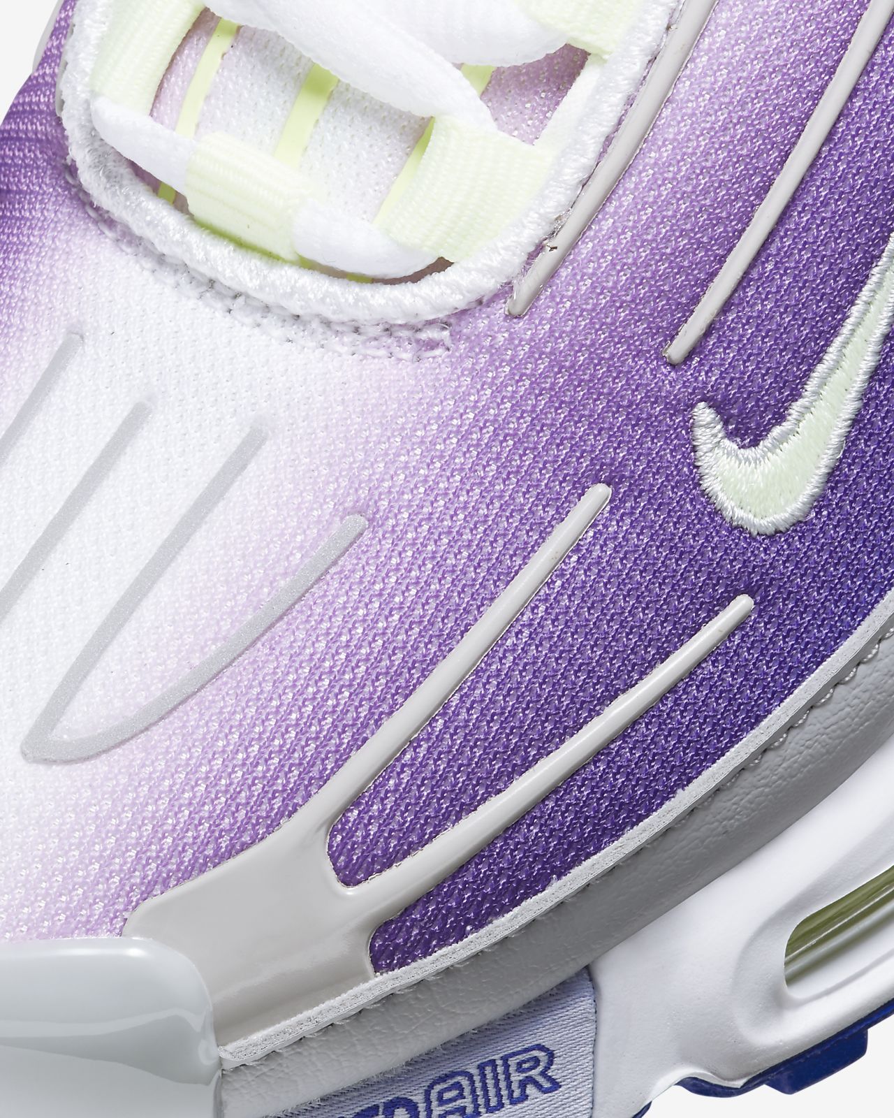 nike air max plus purple and white