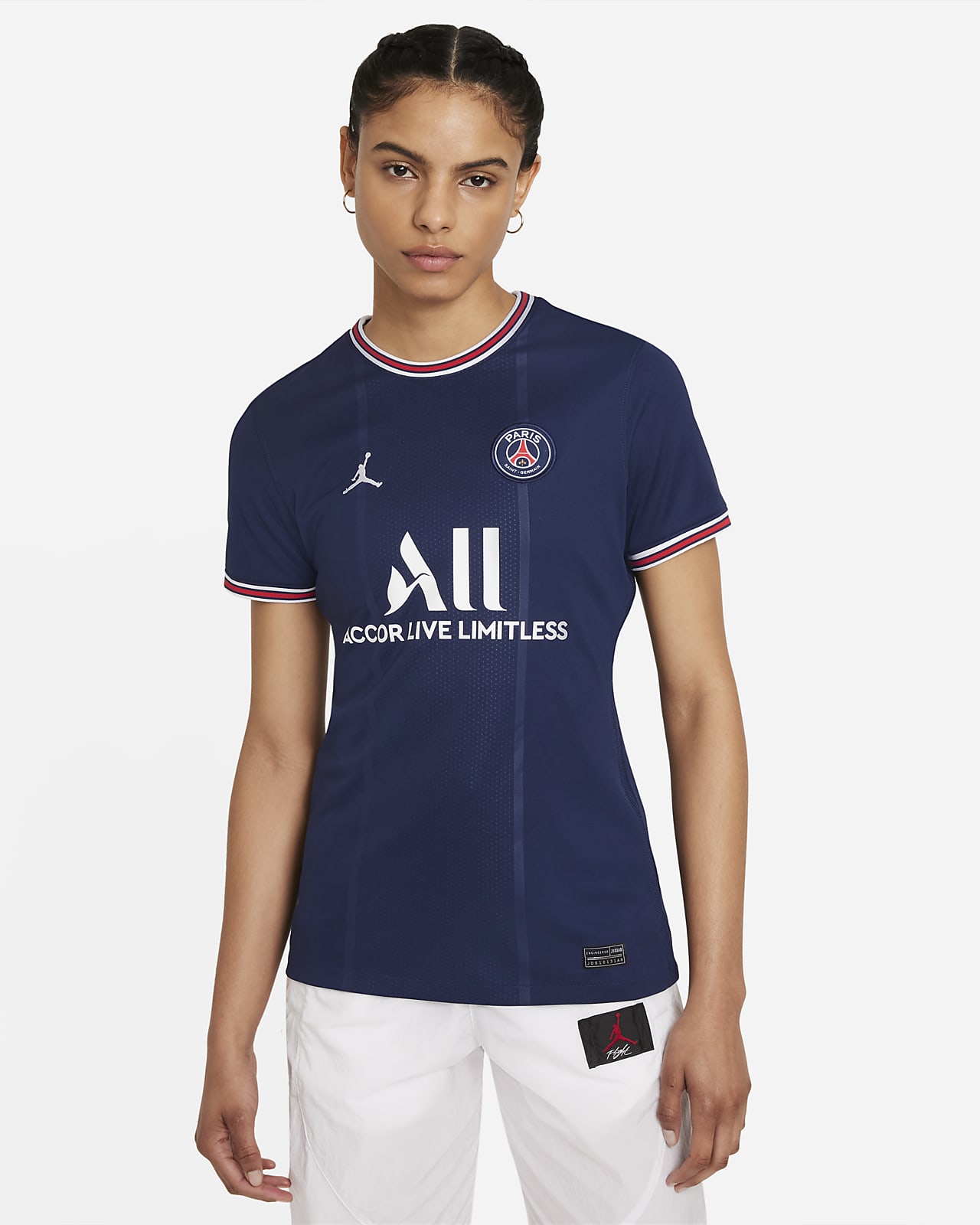 Damska koszulka piłkarska Paris Saint-Germain 2021/22 Stadium (wersja domowa)