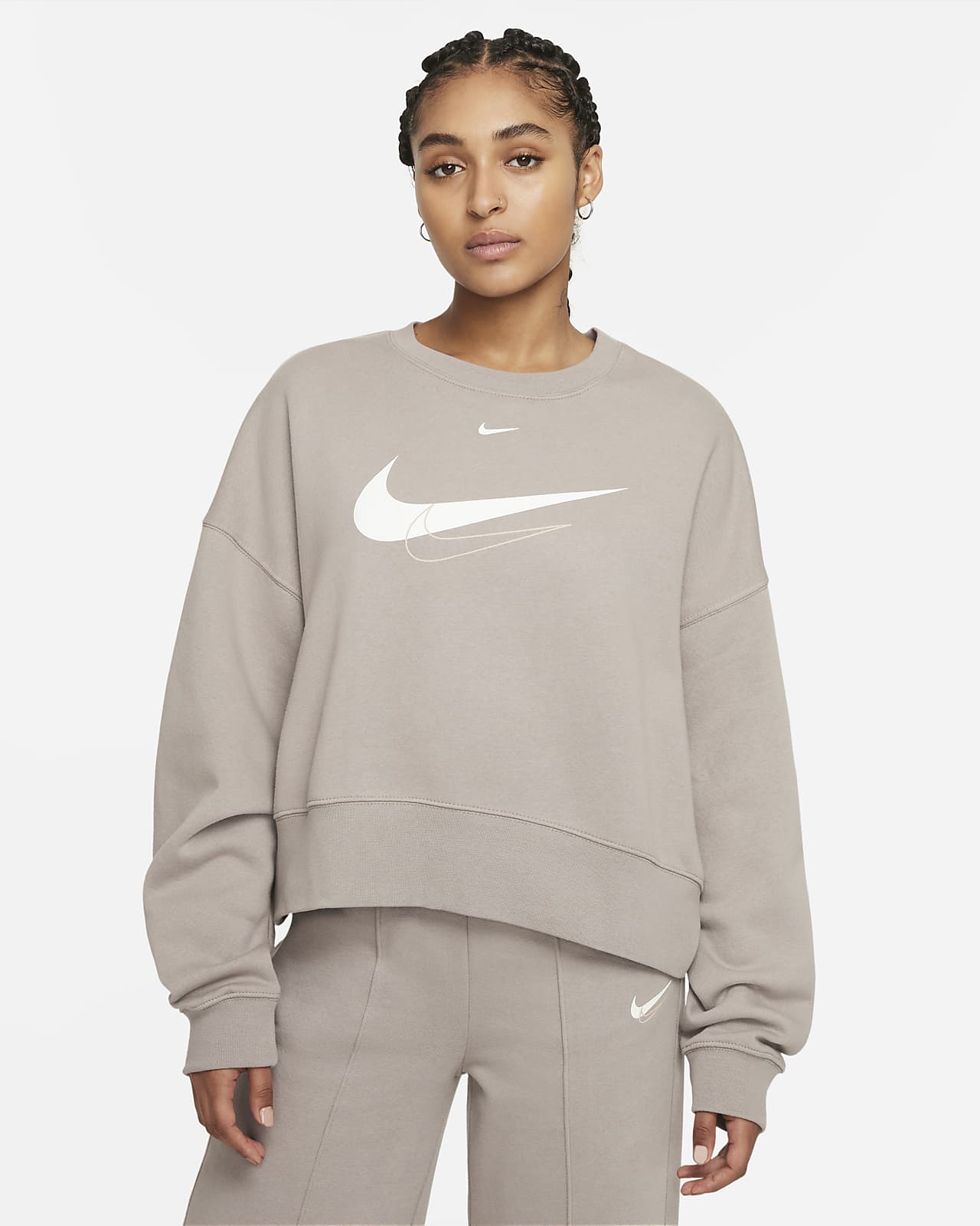 Sweat-shirt court en tissu Fleece Nike Sportswear pour Femme
