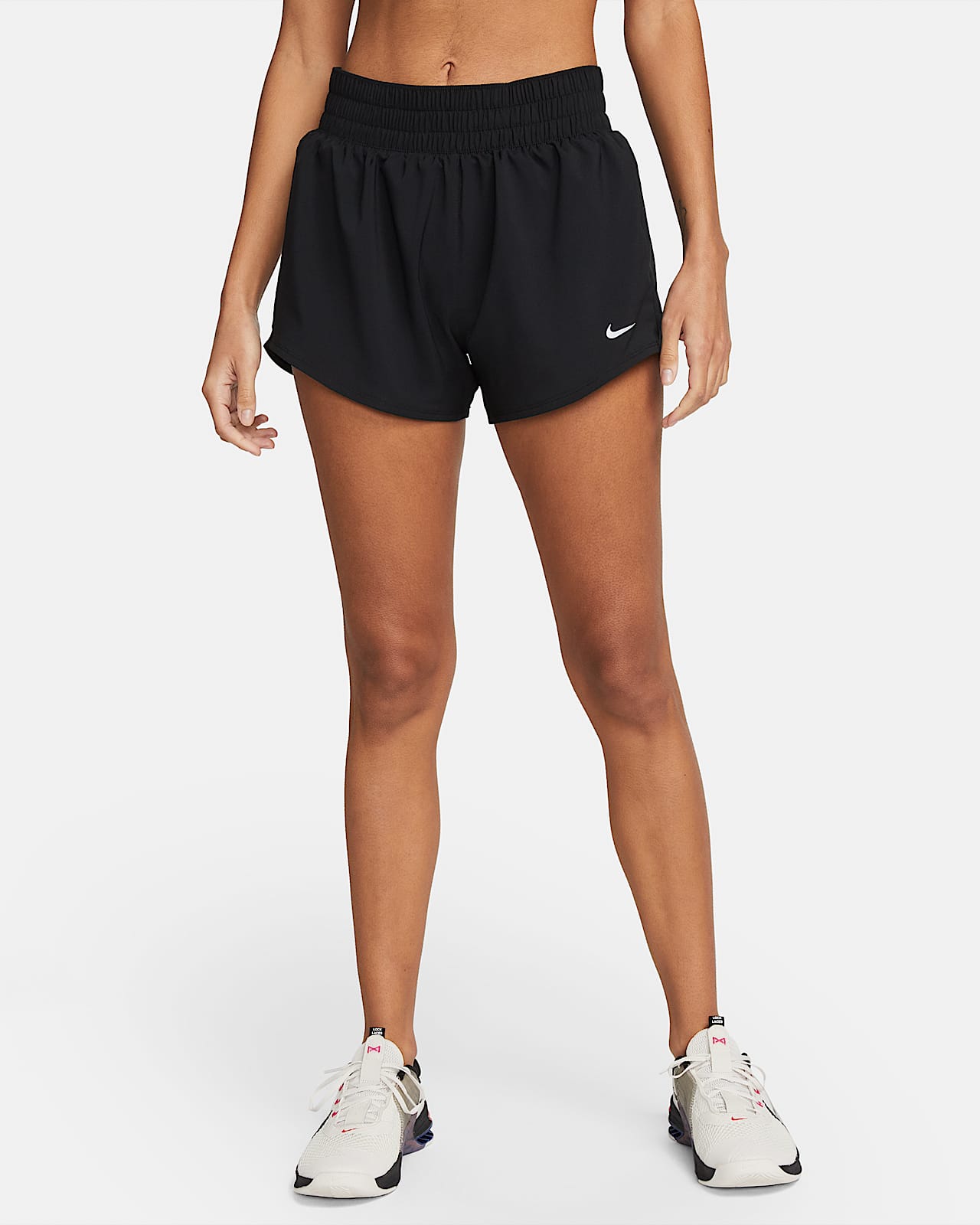 Shorts Dri-FIT a vita media con slip foderati 8 cm Nike One – Donna