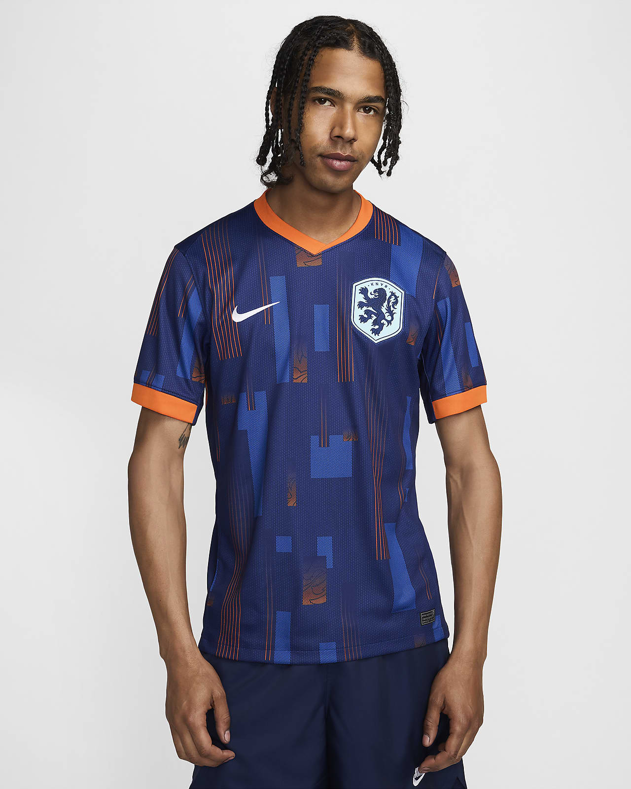 Męska koszulka piłkarska Nike Dri-FIT Holandia (drużyna męska) Stadium 2024/25 (wersja wyjazdowa) – replika