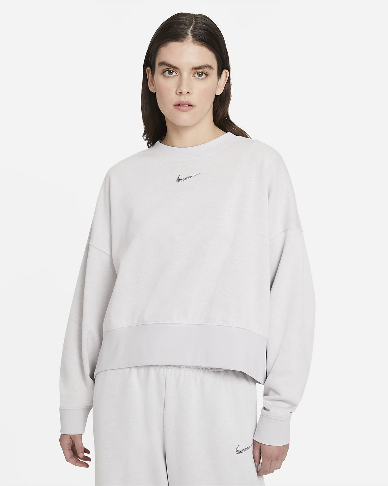 Maglia a girocollo oversize in fleece Nike Sportswear Collection Essentials - Donna