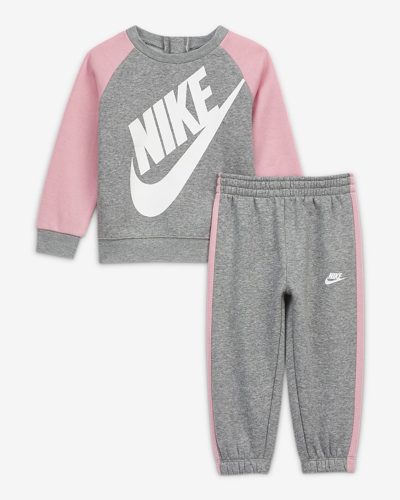 Nike kerek nyakkivágású pulóver és nadrág szett babáknak (12–24 hónapos)