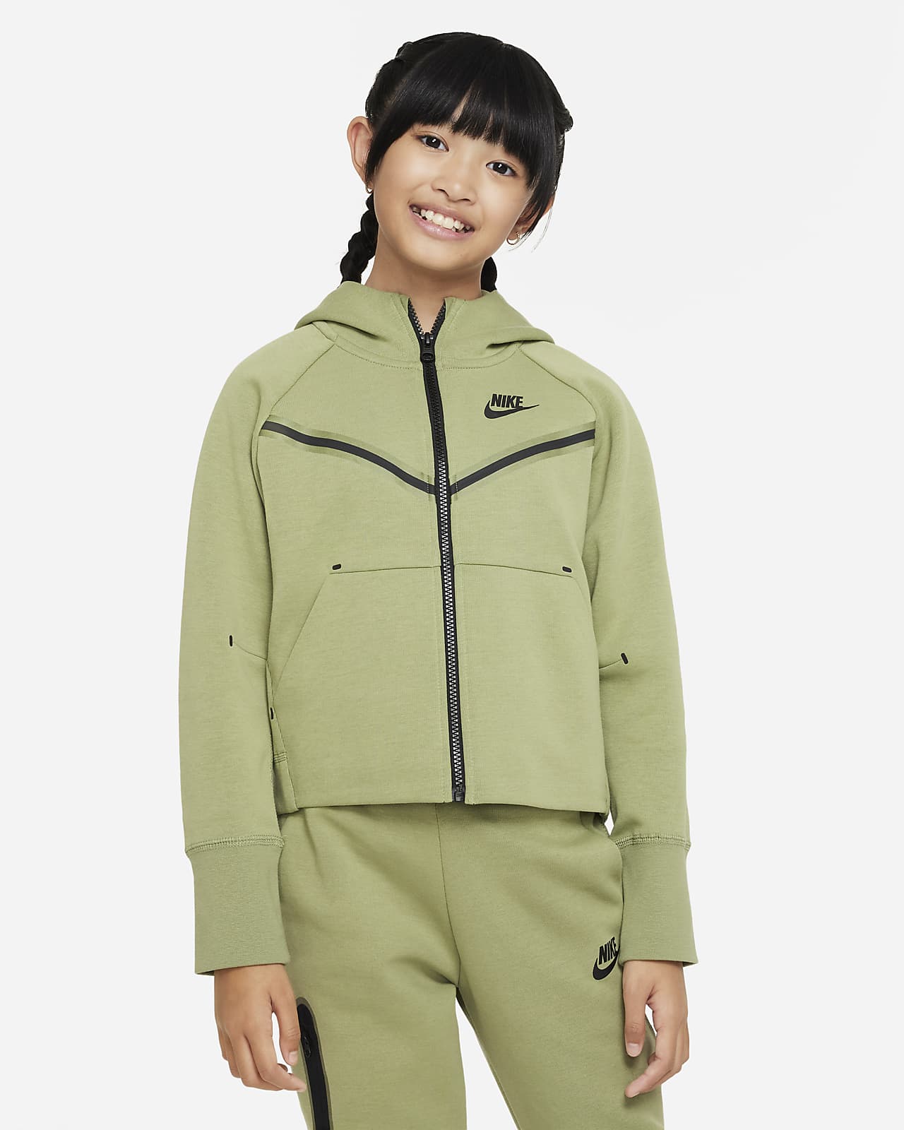 Nike Sportswear Tech Fleece Dessuadora amb caputxa i cremallera completa - Nena