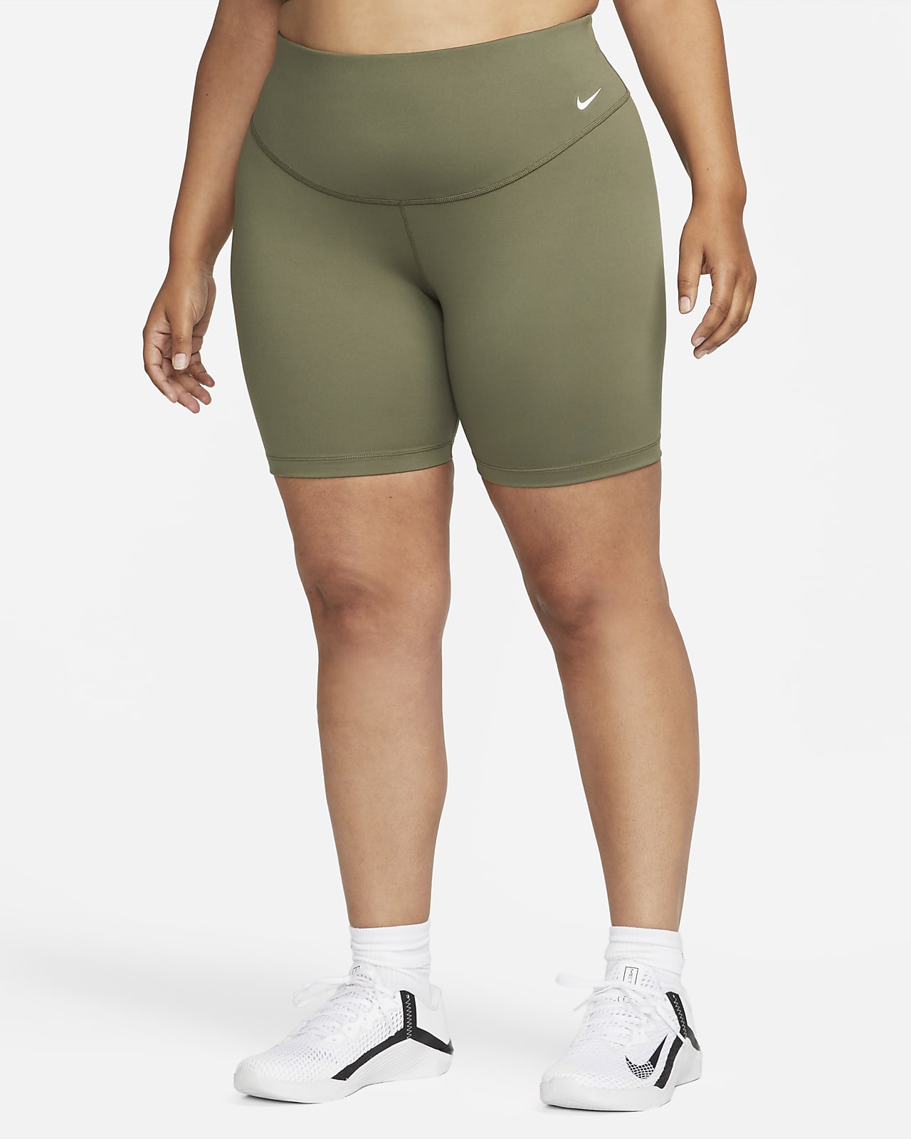 Shorts de ciclismo de 18 cm de tiro medio para mujer talla grande Nike One