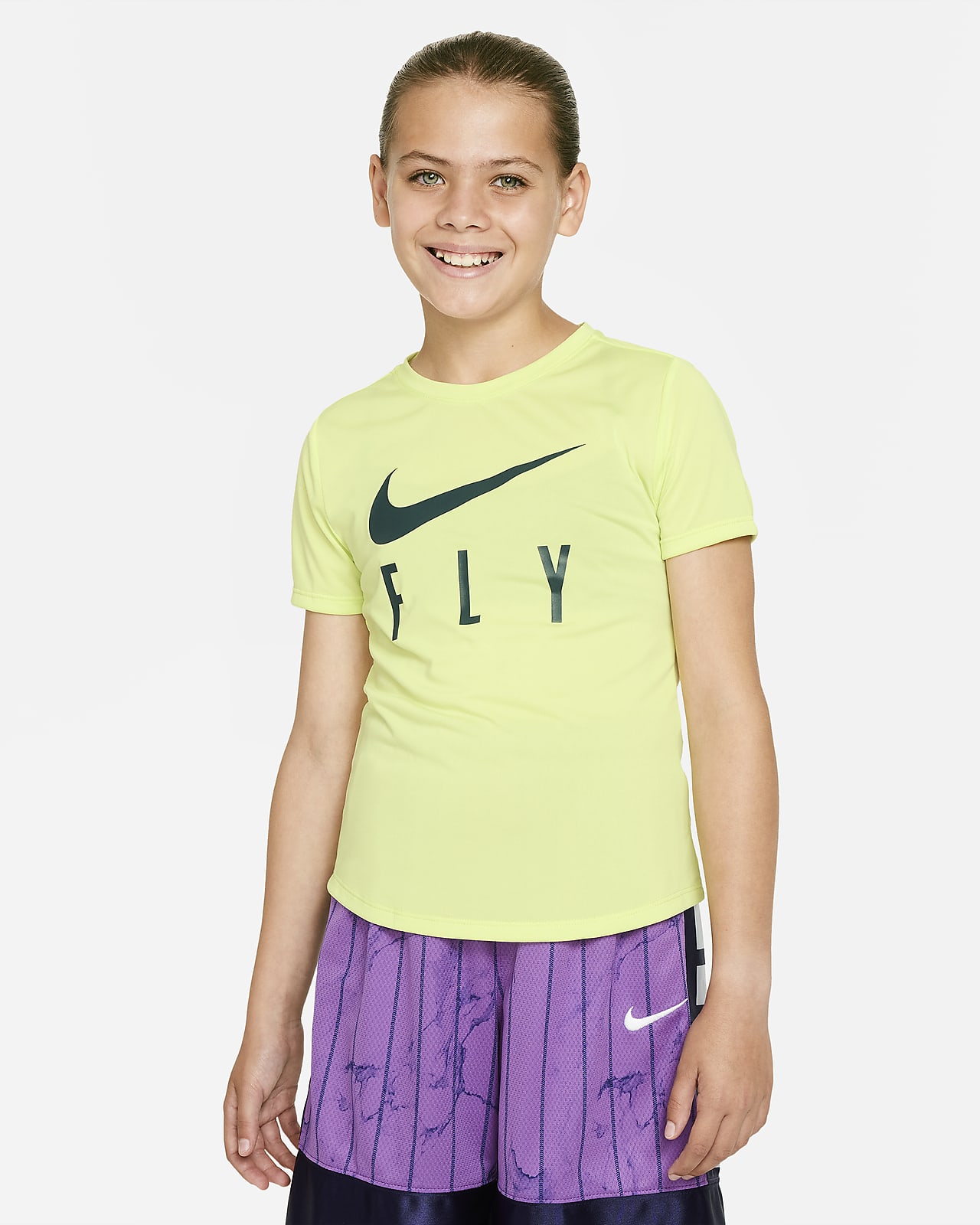 Nike Dri-FIT One Swoosh Fly Big Kids' (Girls') T-Shirt