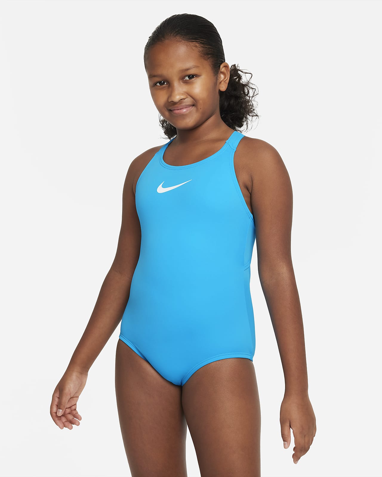 Traje de baño de una sola pieza con espalda deportiva para niña talla grande Nike Essential