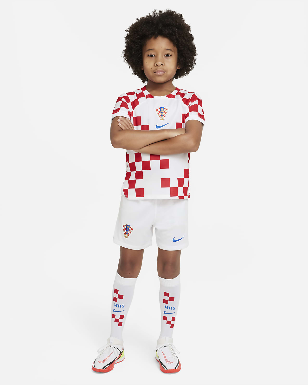 Divisa da calcio Nike Croazia 2022/23 per bambini – Home